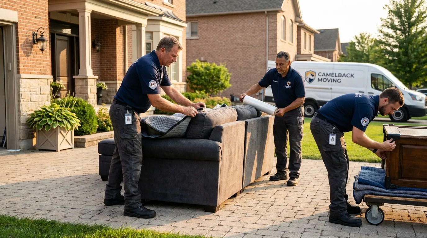 Large estate moving crew wrapping furniture in Dermott, AR